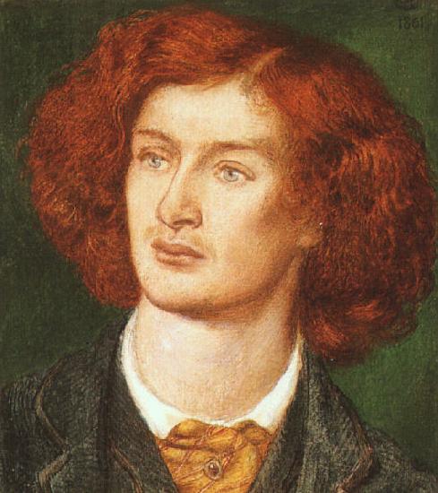 Dante Gabriel Rossetti Portrait of Algernon Swinburne Norge oil painting art